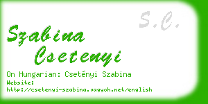 szabina csetenyi business card